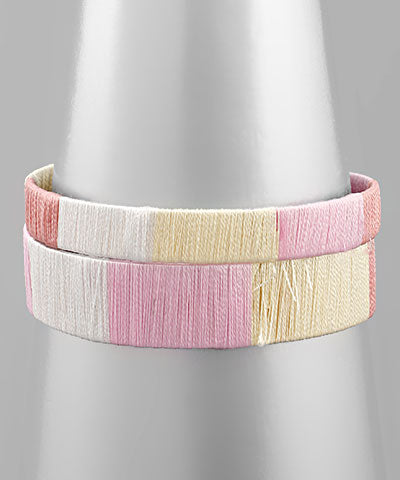 Thread Wrapped Cuff Set