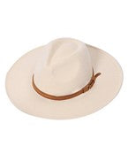 Ivory Brown Ribbon Felt Hat