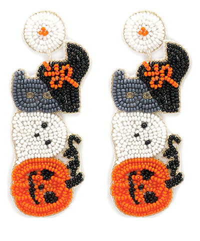 BOO Beaded Earrings