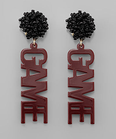 GAME & COCKS Letter Earrings