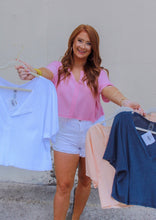 Load image into Gallery viewer, Waffle Knit Crop Tee
