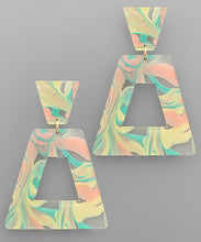 Load image into Gallery viewer, Resin Trapezoid Dangle Earrings
