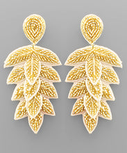 Load image into Gallery viewer, Bead Marquise Leaves Earrings
