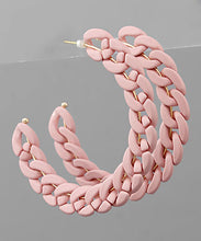 Load image into Gallery viewer, Flat Chain Hoops
