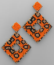Load image into Gallery viewer, Beaded Diamond Cheetah Earrings
