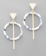 Load image into Gallery viewer, Triangle &amp; Circle Bar Earrings
