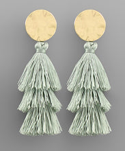 Load image into Gallery viewer, Disk &amp; Tassel Earrings
