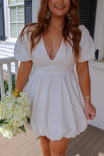 Load image into Gallery viewer, Dream State Bubble Mini Dress- White
