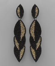 Load image into Gallery viewer, Overlapped Leaf Beaded Earrings
