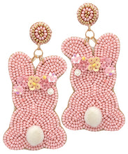 Load image into Gallery viewer, Easter Bunny &amp; Flower Bead Earrings
