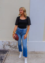 Load image into Gallery viewer, Celine Mesh Sleeve Top- Black
