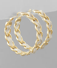 Load image into Gallery viewer, Velvet Chain Hoops
