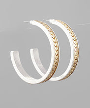 Load image into Gallery viewer, Twotone Chain Hoops 45mm
