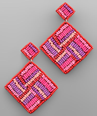 2 Square Bead Earrings
