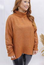 Load image into Gallery viewer, Dream State Turtle Neck Sweater- Camel
