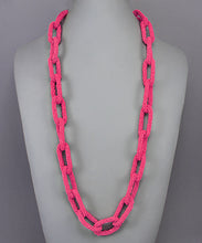 Load image into Gallery viewer, Long Linked Seed Bead Necklace

