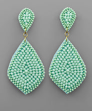 Load image into Gallery viewer, Bead Rhombus Dangle Earrings
