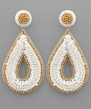 Load image into Gallery viewer, Bugle Beaded Teardrop Earrings
