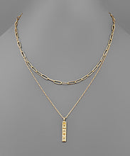 Load image into Gallery viewer, Nugget Textured Bar Necklace
