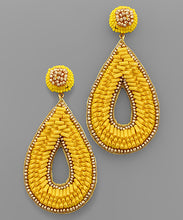 Load image into Gallery viewer, Bugle Beaded Teardrop Earrings
