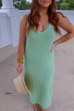 Load image into Gallery viewer, Fall For Me Sweater Midi Dress- Lime

