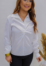 Load image into Gallery viewer, Fresh Day Front Twisted Blouse-  White
