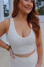 Load image into Gallery viewer, Textured Zebra Crop Top- Cream
