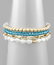 Load image into Gallery viewer, Matte Mermaid Ball &amp; Pearl Bracelet
