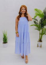 Load image into Gallery viewer, Thoughts of Love Tired Maxi Dress- Ice Blue
