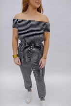 Load image into Gallery viewer, Erica Stripped Off the Shoulder  Jumpsuit
