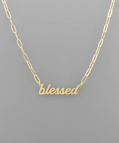 Brushed Blessed Necklace
