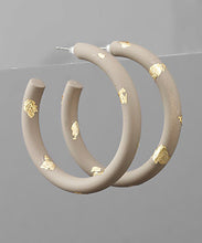 Load image into Gallery viewer, Gold Dot Paint Hoops

