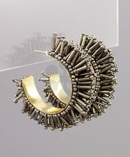 Load image into Gallery viewer, Bar Fringe Open Hoops
