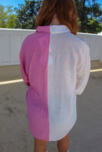 Load image into Gallery viewer, Pink Lady Split Tone Button Up
