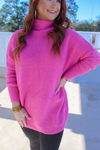Load image into Gallery viewer, Mazie Turtleneck Pullover- Pink
