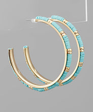 Load image into Gallery viewer, Color Rubber Beads Hoops
