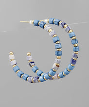 Load image into Gallery viewer, Color Beads Hoops
