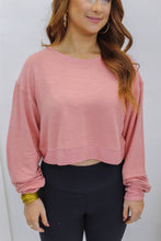 Load image into Gallery viewer, Soul Mate Cropped Sweatshirt- Rose
