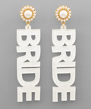 Load image into Gallery viewer, BRIDE Glitter Acrylic Earrings
