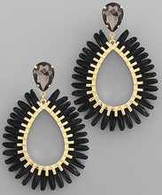 Load image into Gallery viewer, Raffia Teardrop Earrings
