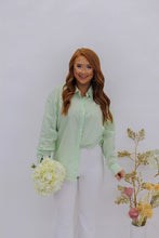 Load image into Gallery viewer, Candy Oversized Stripe Button Up- Green
