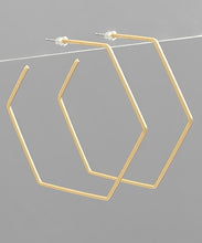 Load image into Gallery viewer, 50mm Hexagon Hoops
