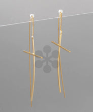 Load image into Gallery viewer, Cross Drop Earrings
