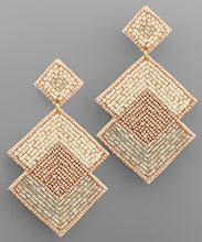 Load image into Gallery viewer, Geometric Square Bead Earrings
