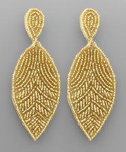 Load image into Gallery viewer, Bead Leaf Earrings
