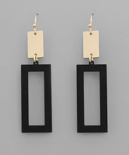 Load image into Gallery viewer, Color Coated Rectangle Earrings
