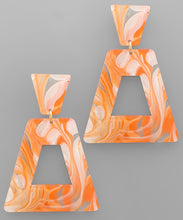 Load image into Gallery viewer, Resin Trapezoid Dangle Earrings
