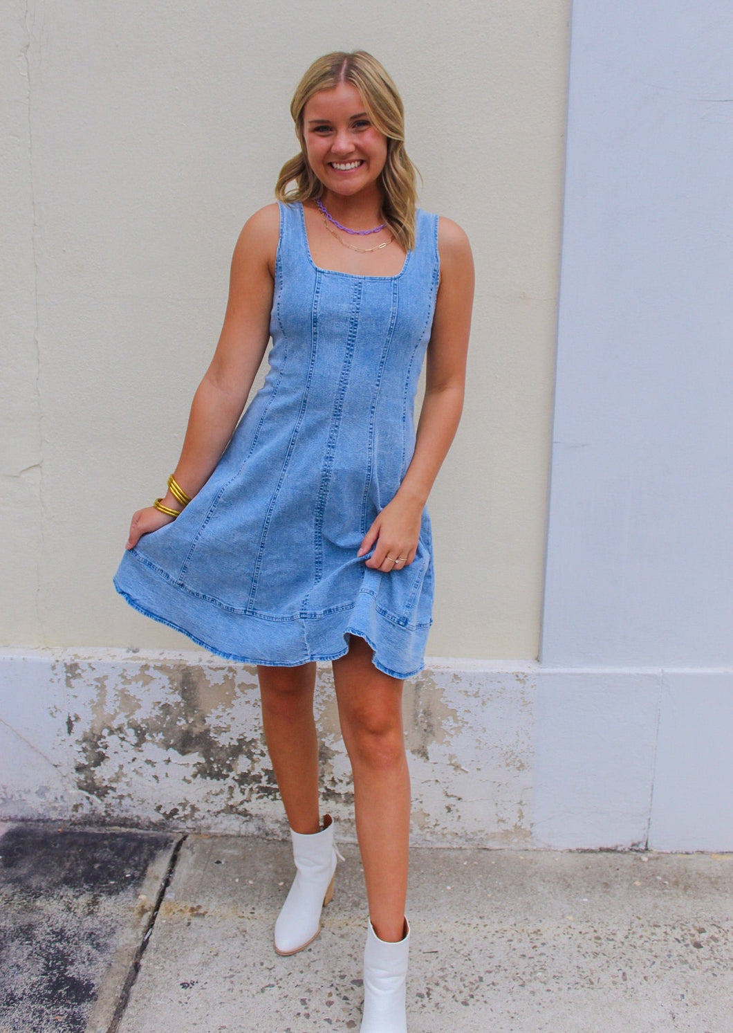 Shake It For Me Denim Dress