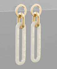 Load image into Gallery viewer, Acrylic Long Oval Dangle Earrings

