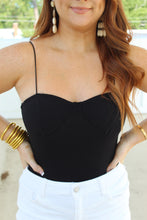 Load image into Gallery viewer, Serenity Padded Bodysuit- Black
